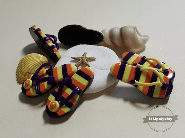polymer clay flip flops